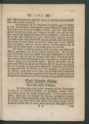 Daß Fünffte Gebot.