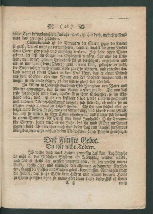 Daß Fünffte Gebot.