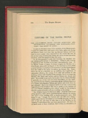 Customs of the Hausa People. I. The Accoucheur.