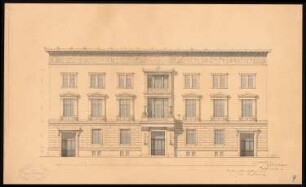 Preußisches Kultusministerium, Berlin: Vorentwurf, Fassadenansicht