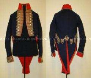 Uniformrock für Offiziere, Infanterie-Regiment No. 15, I. Bataillon Garde, getragen von König Friedrich Wilhelm III., Preußen
