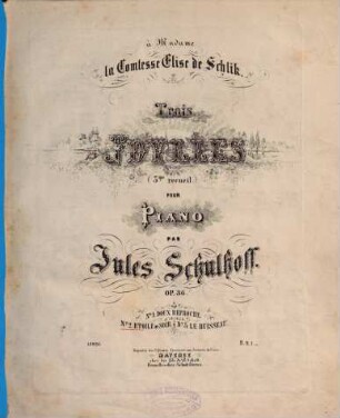 Trois idylles : (3me recueil) ; pour piano ; op. 36. 2, Etoile du soir