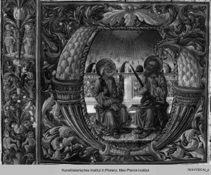 Petrus und Paulus - Antiphonarseite mit den hl. Petrus u. Paulus