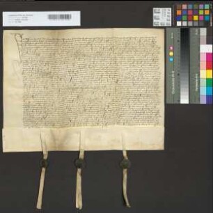 Revers des Alef von der Recke als erzbischöflicher Amtmann zu Zons. Mitsiegler: Dietrich von Plettenberg zur Nelen, Degenhart Hase.