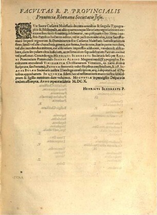 Viridarium Christianarum Virtvtvm : Ex sacrosanctæ Scriptvræ Sanctorumq[ue] Patrvm sententijs, quasi lectißimis Stirpibus, constructum. Et In Gratiam Concionatorvm et Religiosæ Vitæ Cultorum editum