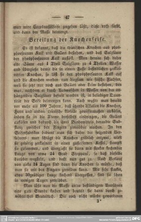 Bereitung der Knochenseife