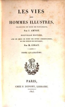 Les vies des hommes illustres, 4