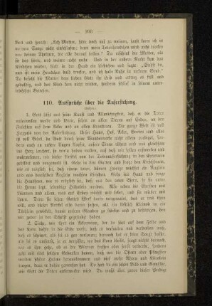 110. Aussprüche über die Auferstehung.