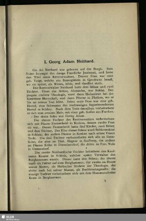 I. Georg Adam Neithard