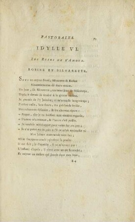 Idylle VI. les ruses de l'Amour