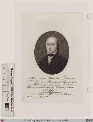 Bildnis Thaddaeus a Sancto Adamo (Taufn. Anton) Dereser