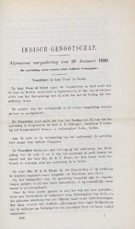 Algemeene vergadering van 20 Januari 1880