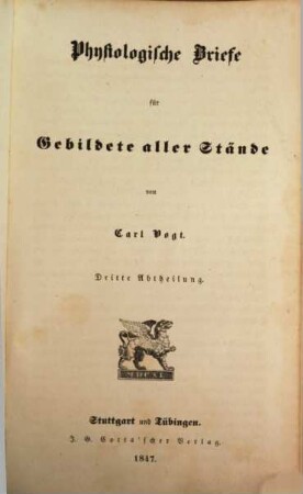 Physiologische Briefe für Gebildete aller Stände, 3