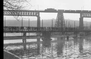 Stuttgart Münster König-Wilhelm-Viadukt Behelfsbrücke Lok Baureihe 194 Güterzug