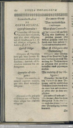 Secundus Radius, De Contractibus