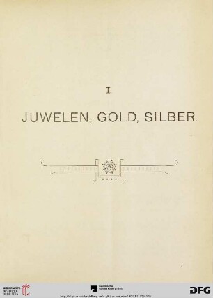 I. Juwelen, Gold, Silber (Nr. 1- 215)