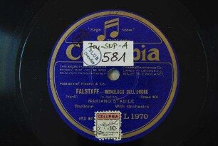 Falstaff : Monologo dell' Onore / (Verdi)