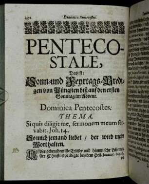 Dominica Pentecostes. - Dominica infra octavam Corporis Christi.