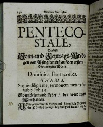 Dominica Pentecostes. - Dominica infra octavam Corporis Christi.
