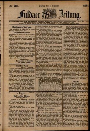 Ausgabe vom Freitag, den 05. Dezember 1884.