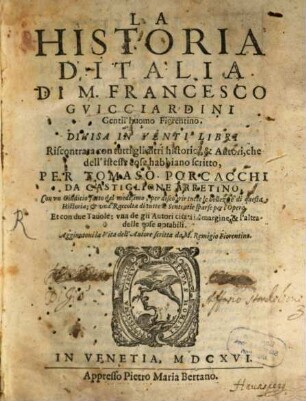 La historia d'Italia : divisa in venti libri