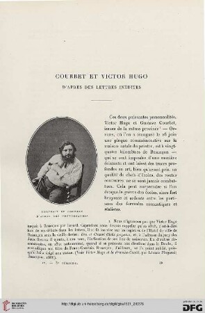 5. Pér. 4.1921: Courbet et Victor Hugo : d'après des lettres inédites