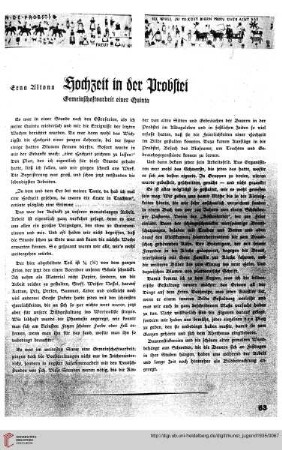 N.F. 15.1935: Hochzeit in der Probstei : Gemeinschaftsarbeit einer Quinta