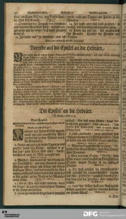 Die Epistel an die Hebräer.