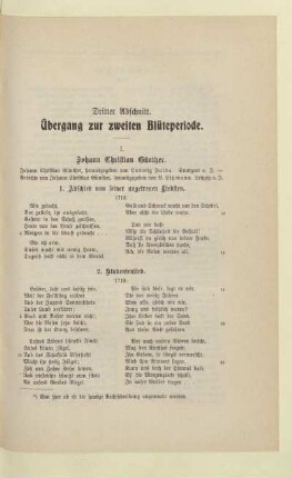 Übergang zur zweiten Blüteperiode