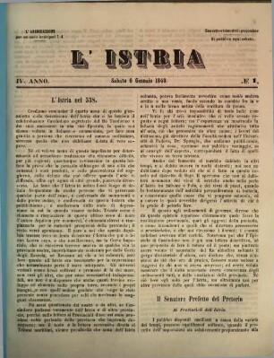 L' Istria. 4, 4. 1849