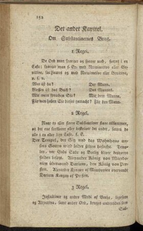 Det andet Kapitel. Om Substantivernes Brug.