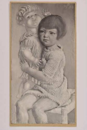 Reproduktion eines Gemäldes von Otto Dix - Mädchen mit Puppe