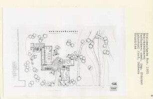 Bezirksbücherei (Diplomarbeit bei Kurt Dübbers): Grundriss Erdgeschoss 1:200