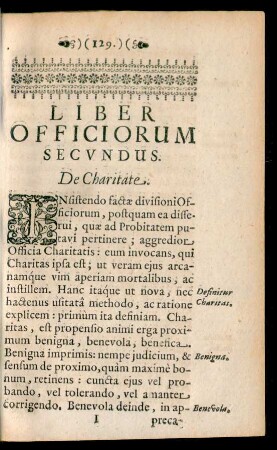 Liber Officiorum Secundus. De Charitate.