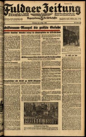 Ausgabe vom Dienstag, den 09. Juni 1942.