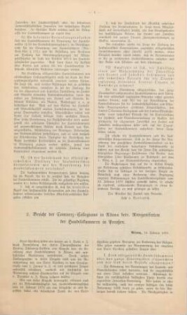 2. Bericht des Commerz-Collegiums in Altona betr. Reorganisation der Handelskammern in Preußen