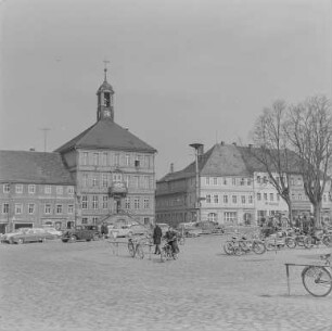 Bischofswerda Markt : Bischofswerda. Marktplatz mit Rathaus