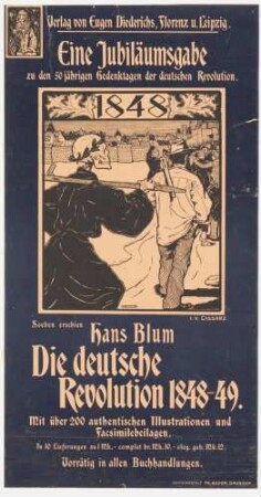 Plakat: Hans Blum - Die Deutsche Revolution 1848/49