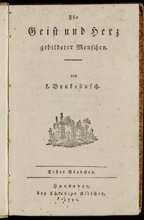 1: Für Geist und Herz gebildeter Menschen. Erstes Bändchen
