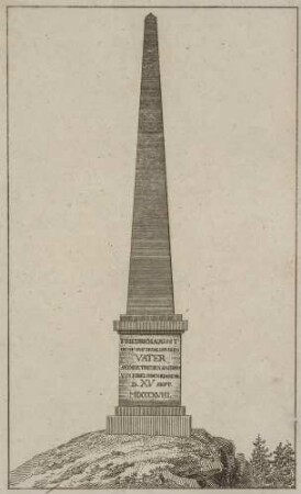 Der Augustobelisk auf dem Keulenberg bei Königsbrück in der Westlausitz