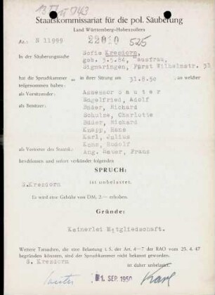 Krezdorn, Sofie