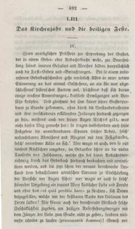 492-504 Das Kirchenjahr und die heiligen Feste : IV.