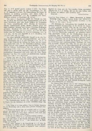 844-845 [Rezension] Stanley, David Michael, Christ's resurrection in Pauline soteriology