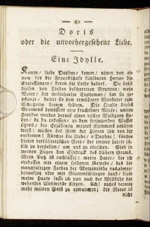 Doris oder die unvorhergesehene Liebe