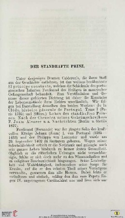 Der standhafte Prinz