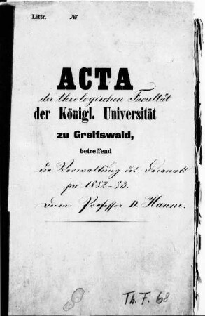 Dekanat Wilhelm Hanne