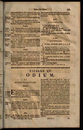 599-608, Titulus CV. Odium. - Titulus CIV. Opus Bonum.