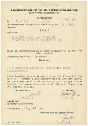 Grüninger, Anna
