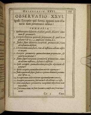 Observatio XXVI. - Observatio XXX.