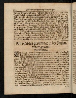 354-374, Am vierdten Sonntage in der Fasten, Lätare genannt